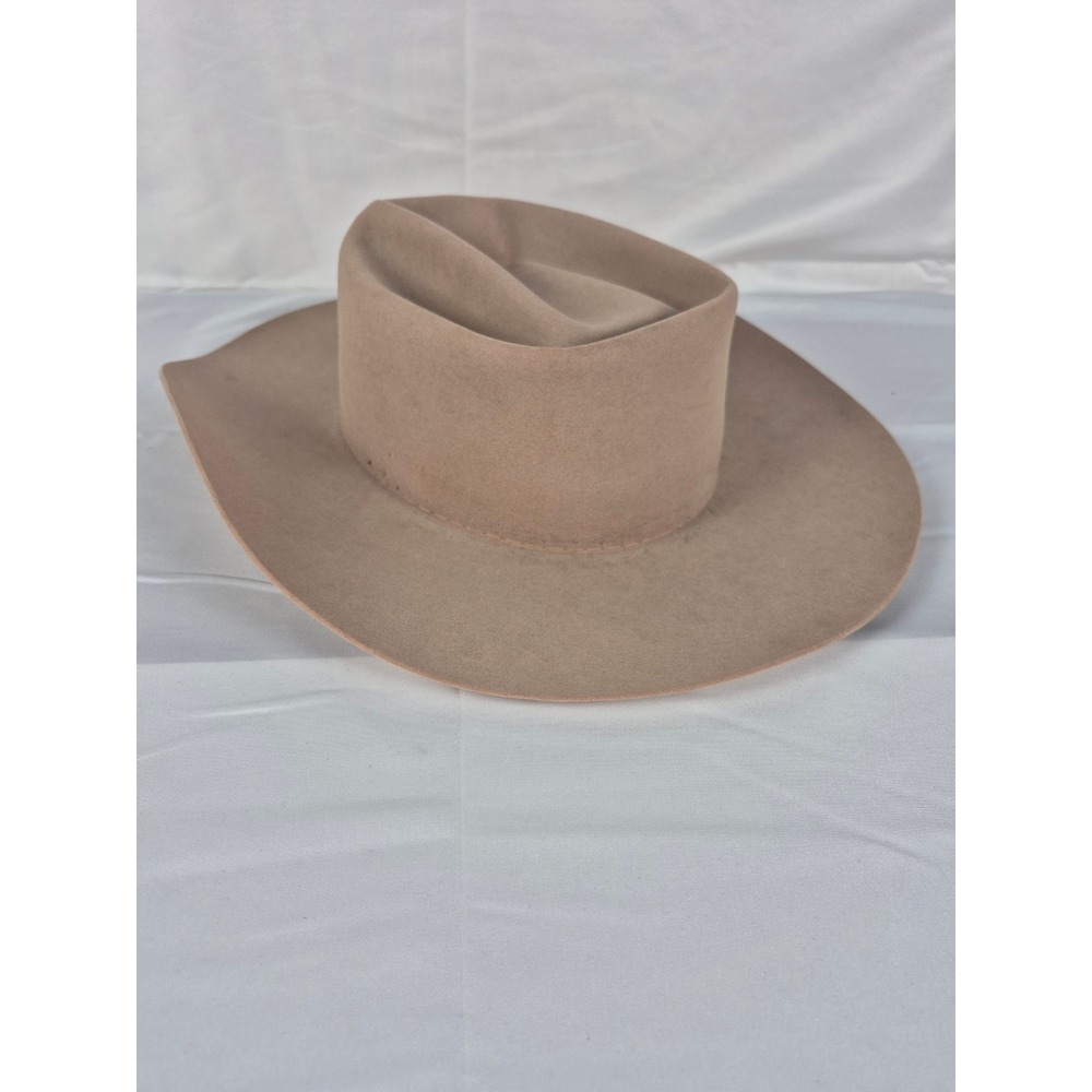 Thoroughbred Vintage 10X Fur Felt Cowboy Hat Tan Western Ranch Rodeo Steston